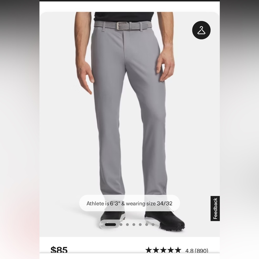 UNDER ARMOUR men’s drive pant Gray Performance Pants